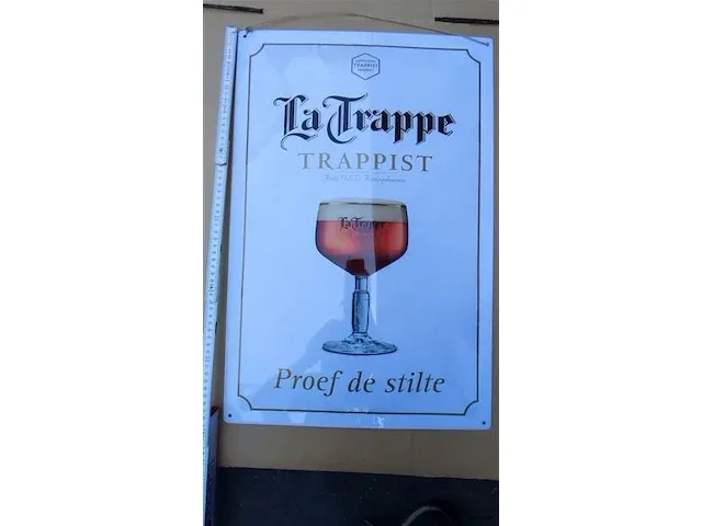 La trappe trappist origineel reclamebord metaal - afbeelding 1 van  7