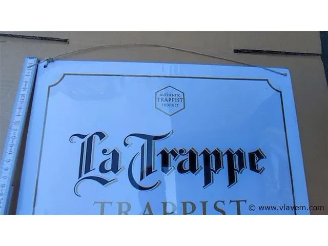 La trappe trappist origineel reclamebord metaal - afbeelding 2 van  7