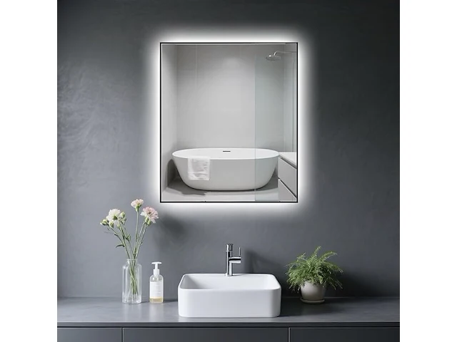 Laapdak led-badkamerspiegel met verlichting - afbeelding 1 van  4