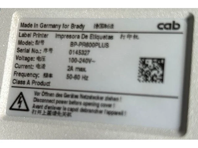 Labelprinter brady - afbeelding 5 van  5