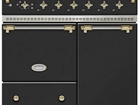 Lacanche gasfornuis beaune 90cm zwart/messing - afbeelding 1 van  1