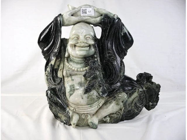 Lachende boeddha jade - afbeelding 1 van  18
