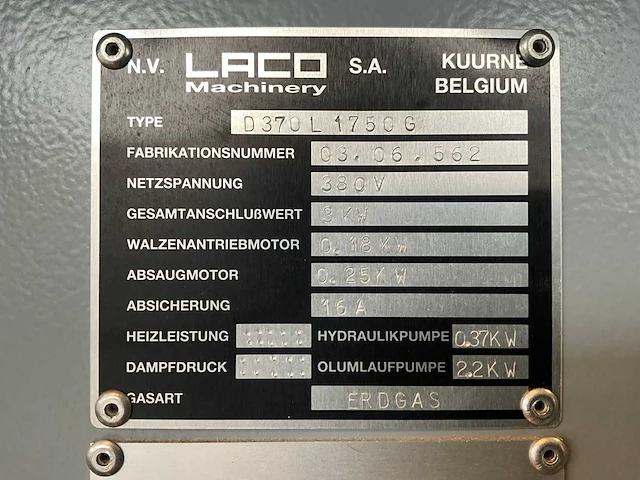 Laco d370l 1750g industriële strijkrol - afbeelding 6 van  14