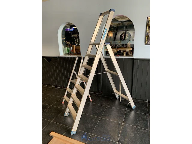 Ladder met trapladdertje - afbeelding 2 van  4