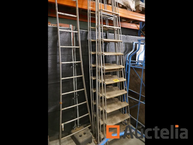 Ladders met houten treden 4 stuks - afbeelding 1 van  4