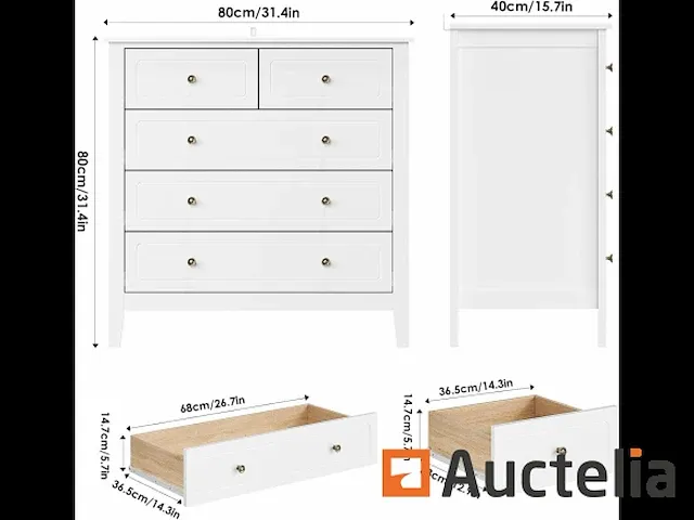 Ladekast kamer ladekast met 5 lades - afbeelding 3 van  7