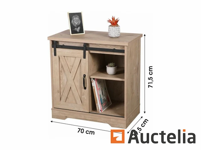 Ladekast met 1 schuifdeur 70x39,5 x h 71,5cm - afbeelding 1 van  1