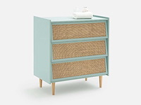 Ladekast met 3-lades met riet - afbeelding 1 van  7