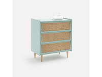 Ladekast met 3-lades met riet - afbeelding 2 van  7