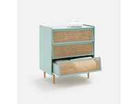 Ladekast met 3-lades met riet - afbeelding 3 van  7