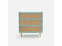 Ladekast met 3-lades met riet - afbeelding 4 van  7