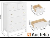 Ladekast slaapkamer, ladekast 5 lades - afbeelding 4 van  6