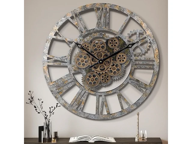 Lafocuse 57 cm vintage wandklok - afbeelding 1 van  4