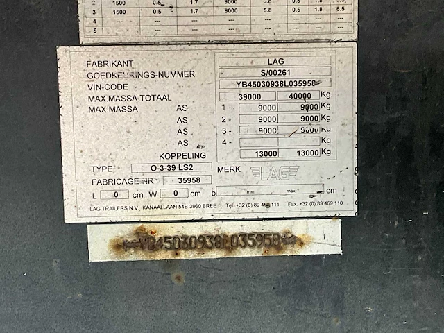 Lag 0-3-39ls2 oplegger - afbeelding 24 van  35