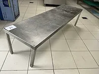 Lage rvs werktafel afm plm 150 x 46 x 40cm - afbeelding 3 van  4