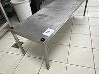 Lage rvs werktafel afm plm 150 x 46 x 45cm - afbeelding 2 van  3