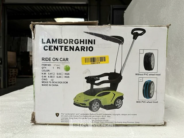 Lamborghini centenario 3-in-1 pushcar green - afbeelding 4 van  5