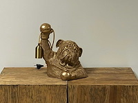 Lamp bulldog h32cm gold - afbeelding 1 van  2