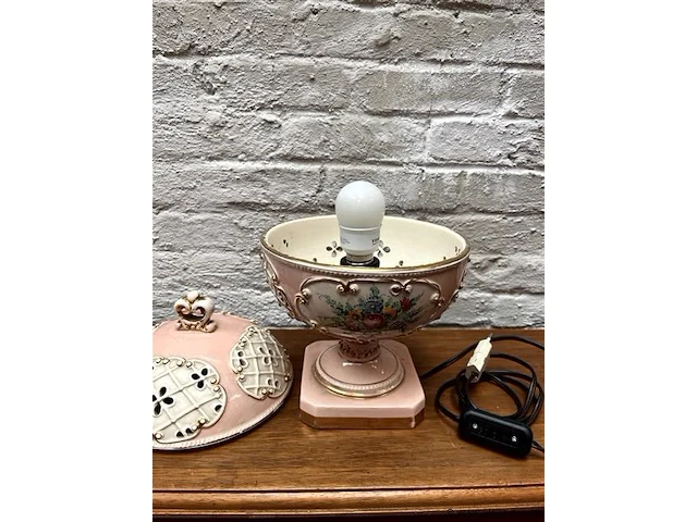 Lamp chelsea porcelain h:28 cm - afbeelding 2 van  3