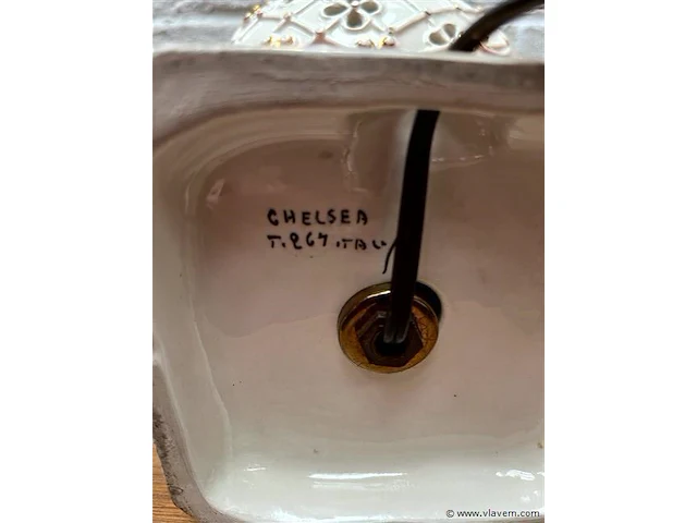 Lamp chelsea porcelain h:28 cm - afbeelding 3 van  3