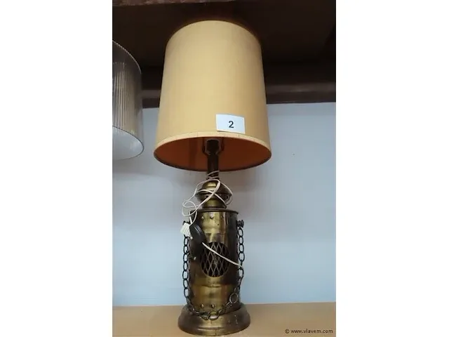 Lamp koperen voet - afbeelding 1 van  3
