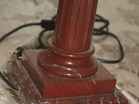 Lamp met kap in carrara marmer, religieus sierstuk - afbeelding 5 van  5