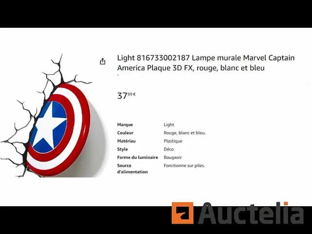 Lamp shield wand marvel captain america - afbeelding 7 van  7