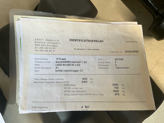 Land rover 90 van lichte vracht - afbeelding 47 van  52