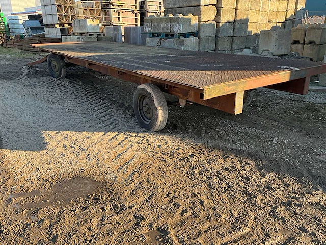 Landbouw/werf transportwagen schamelwagen traag verkeer 650x206 - afbeelding 2 van  16