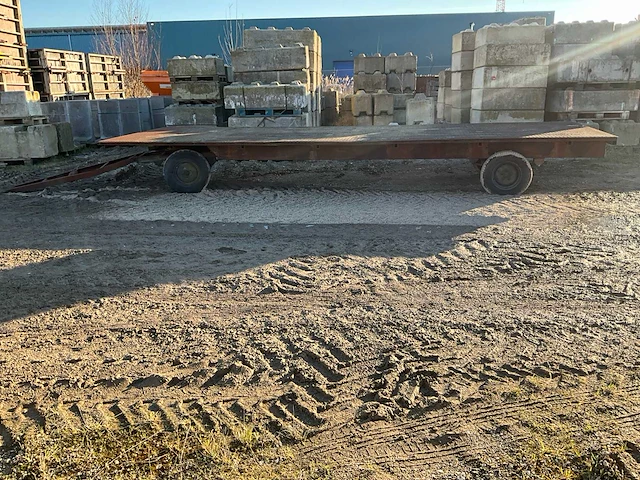 Landbouw/werf transportwagen schamelwagen traag verkeer 650x206 - afbeelding 3 van  16