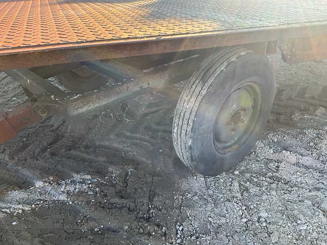 Landbouw/werf transportwagen schamelwagen traag verkeer 650x206 - afbeelding 4 van  16
