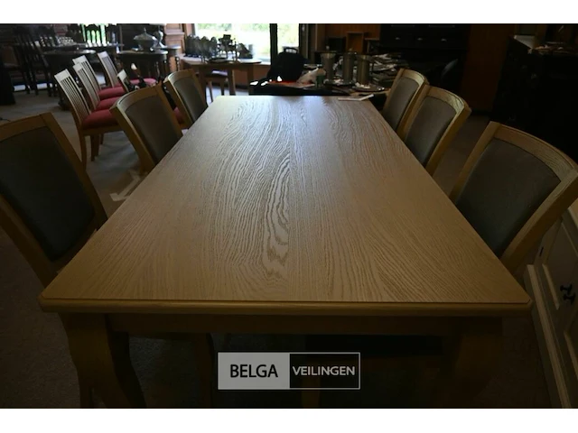 Landelijke eetkamertafel met 6 luxe stoelen - afbeelding 6 van  6