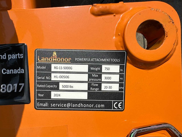 Landhonor - 2024 - rg11-5000g - grijper passend op schranklader - afbeelding 9 van  9