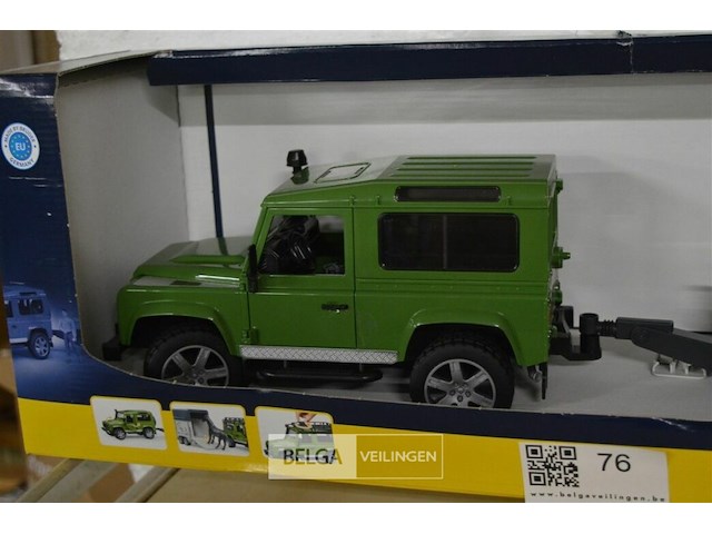 Landrover met remork +jcb - afbeelding 2 van  4