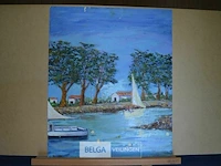 Landschap met boot
