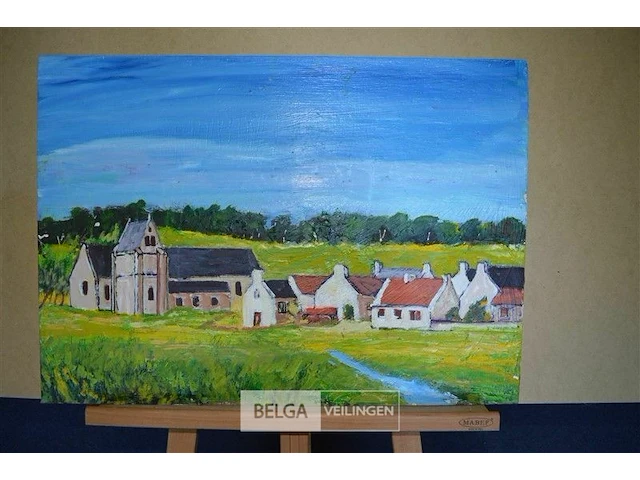Landschap met dorp - afbeelding 1 van  1