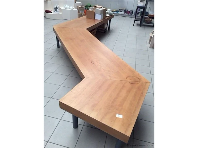 Lange hoekse tafel 3delig demonteerbaar - afbeelding 1 van  4