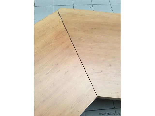 Lange hoekse tafel 3delig demonteerbaar - afbeelding 3 van  4