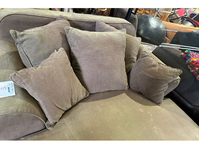 Lange zetel met kussens / ligsofa - afbeelding 4 van  5