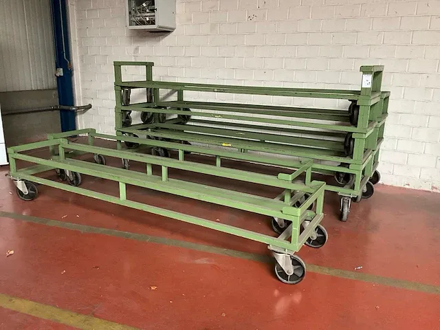 Langmateriaal container transportkarren - afbeelding 1 van  5