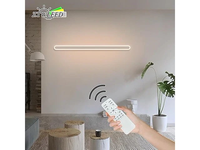 Langwerpige led wandlamp wit 120cm - afbeelding 5 van  6