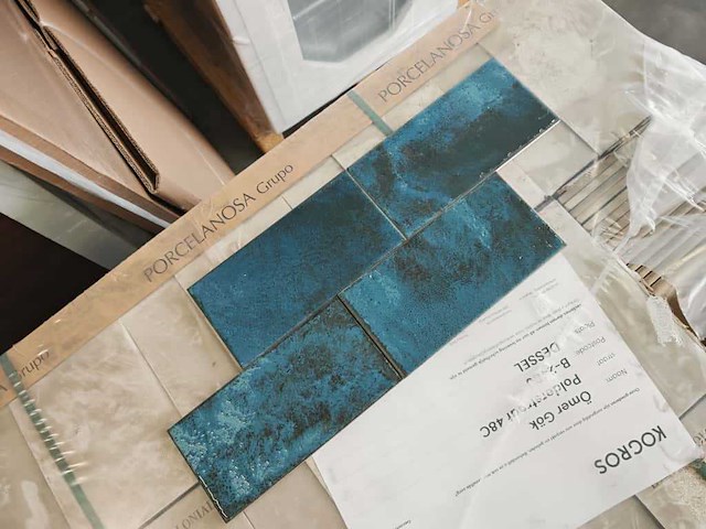 L'antic colonial fiji blue glans wandtegel 10x20 cm 29,76 m² - afbeelding 3 van  14