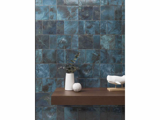 L'antic colonial fiji blue glans wandtegel 10x20 cm 29,76 m² - afbeelding 4 van  8