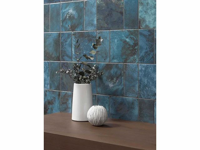 L'antic colonial fiji blue glans wandtegel 10x20 cm 29,76 m² - afbeelding 5 van  8