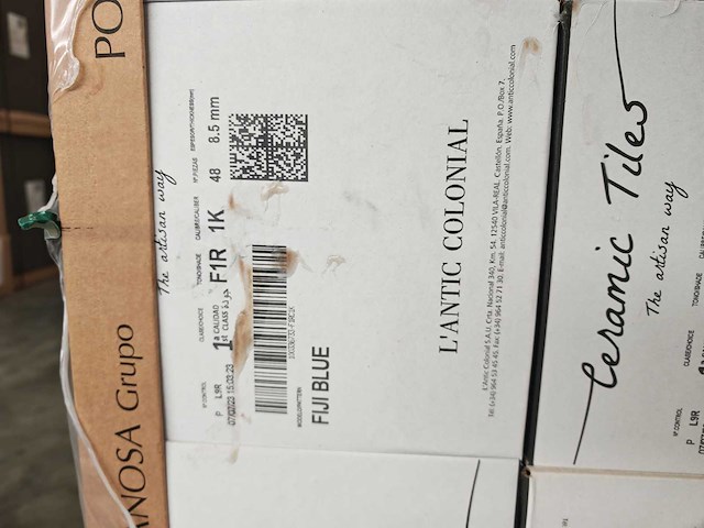 L'antic colonial fiji blue glans wandtegel 10x20 cm 29,76 m² - afbeelding 4 van  14