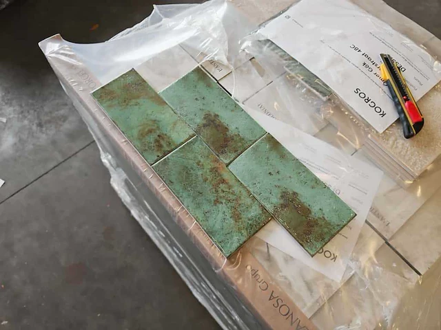 L'antic colonial fiji green glans wandtegel 10x20 cm 27,32 m² - afbeelding 5 van  14