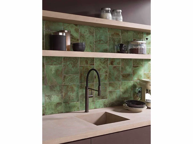 L'antic colonial fiji green glans wandtegel 10x20 cm 27,32 m² - afbeelding 6 van  7