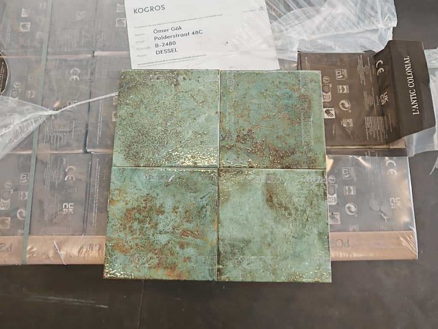 L'antic colonial fiji green glans wandtegel 20x20 cm 25,52 m² - afbeelding 1 van  7