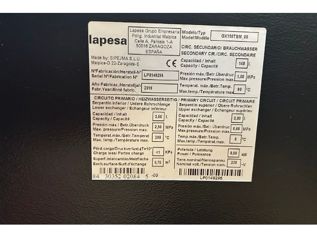 Lapesa warmwatertank - afbeelding 3 van  6
