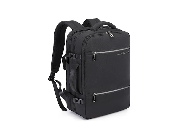 Laptop - rugzak - polyester - multifunctioneel - 43 x 30 x 15 cm. - zwart - afbeelding 1 van  6